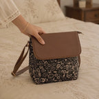 Valenium Printed Sling Bag (Brown & Black)