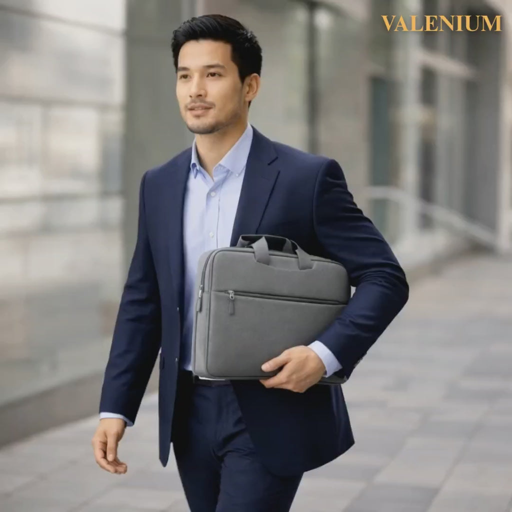 Valenium 15.6" Polyester Laptop Bag (Grey)