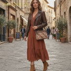 Valenium Printed Sling Bag (Brown)