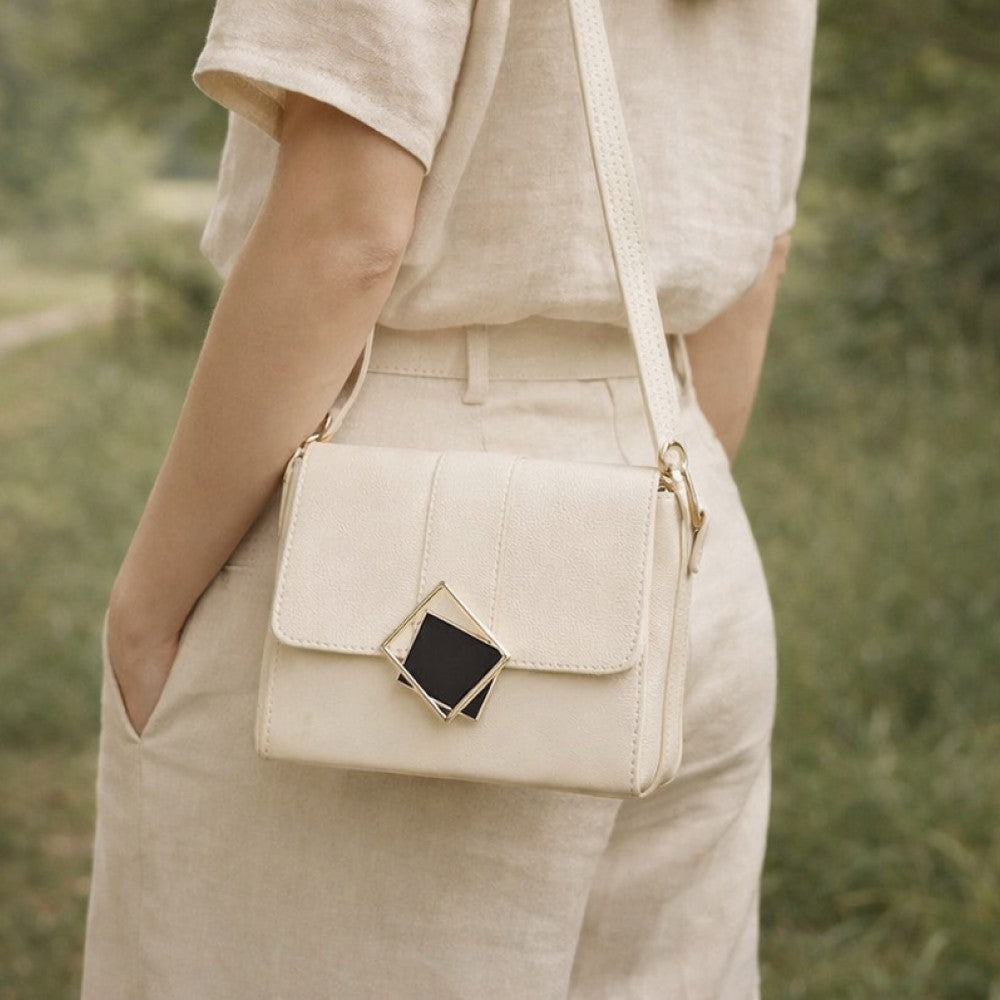 Valenium Crossbody Sling Bag (Cream)