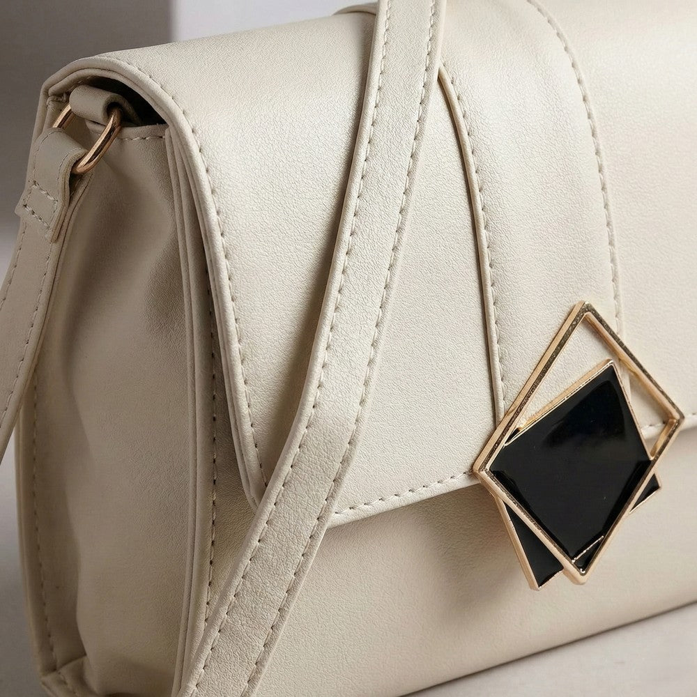 Valenium Crossbody Sling Bag (Cream)