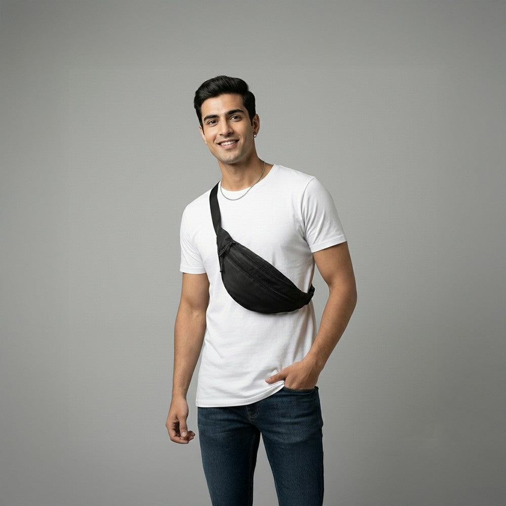Valenium Adjustable Waist Fanny Bag (Black)