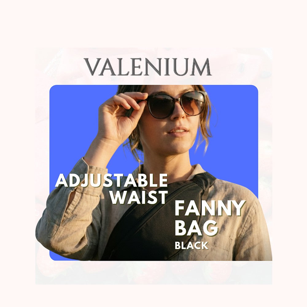 Valenium Adjustable Waist Fanny Bag (Black)