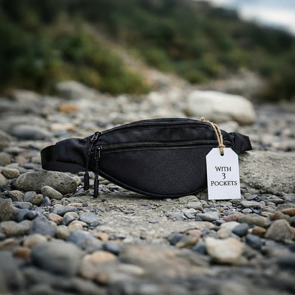 Valenium Adjustable Waist Fanny Bag (Black)