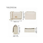 Valenium Sling Bag with Gold Chain (Off White)