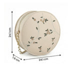 Valenium Printed Round Crossbody Sling Bag (Off-White)
