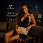 Valenium Women's Clutch Sling Bag (Golden)