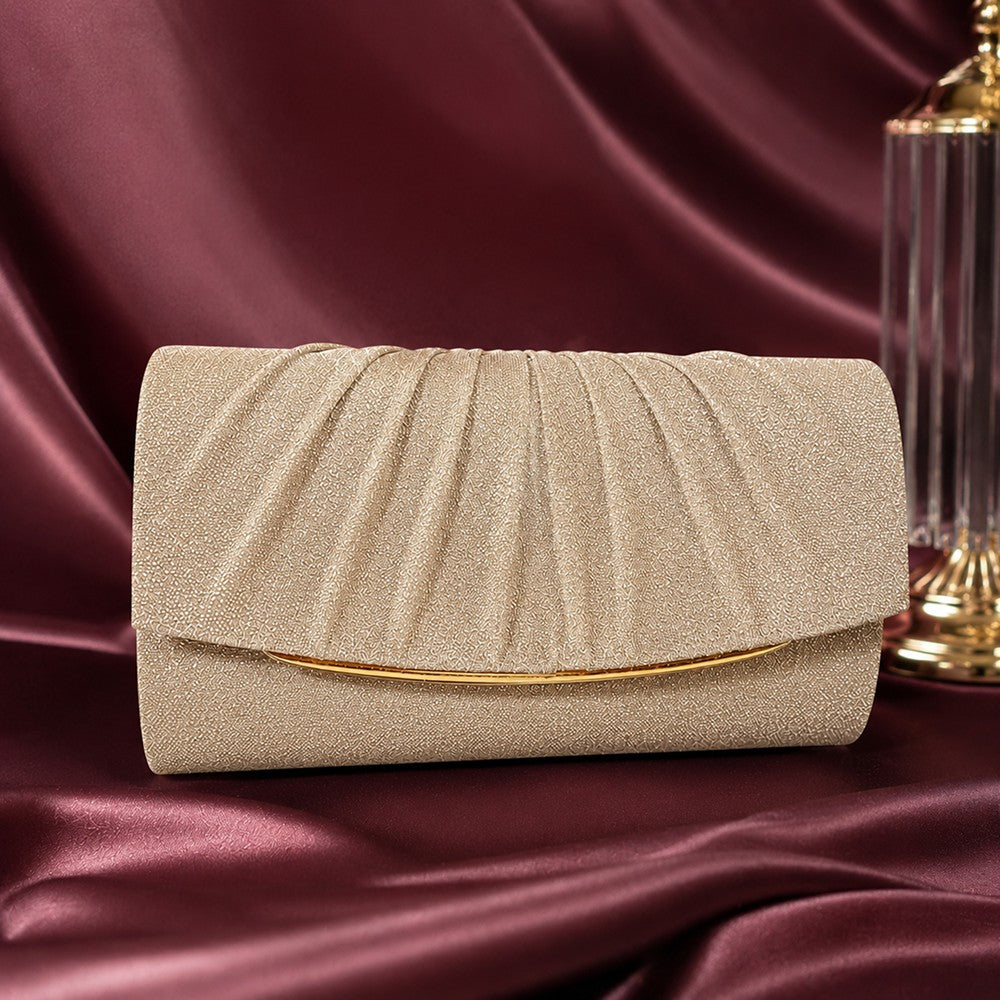 Valenium Women's Clutch Sling Bag (Golden)
