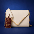 Valenium V-Flap Crossbody Sling Bag (Off-White)