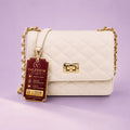 Valenium Women's Quilted Sling Bag (Off-White)