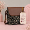 Valenium Printed Sling Bag (Brown & Black)