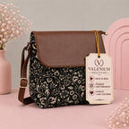Valenium Printed Sling Bag (Brown & Black)